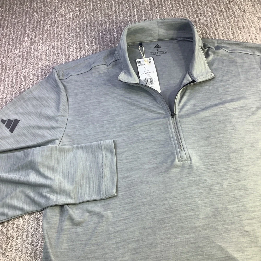 Adidas Golf 1/4 Zip Pullover Mens Long Sleeve Lightweight Baselayer Size‎ L NWT
